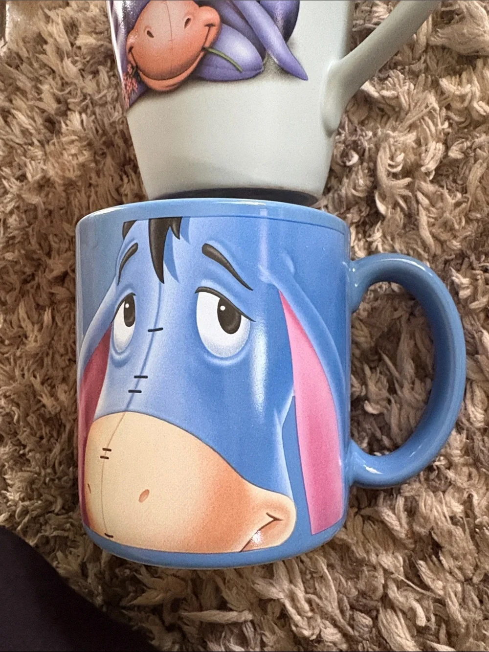 2 Disney Eeyore large mugs mint cond! Disney store